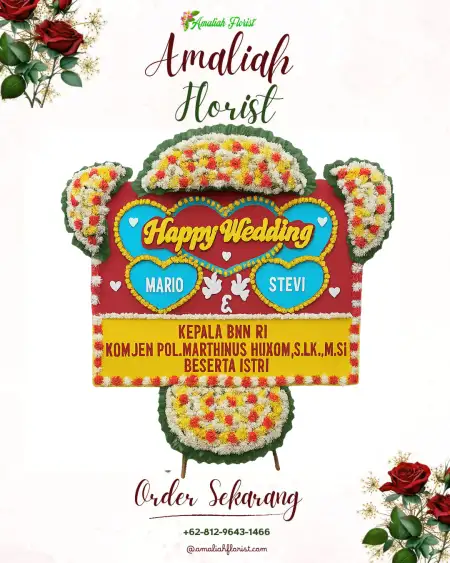 Papan Bunga Pernikahan Cilamaya